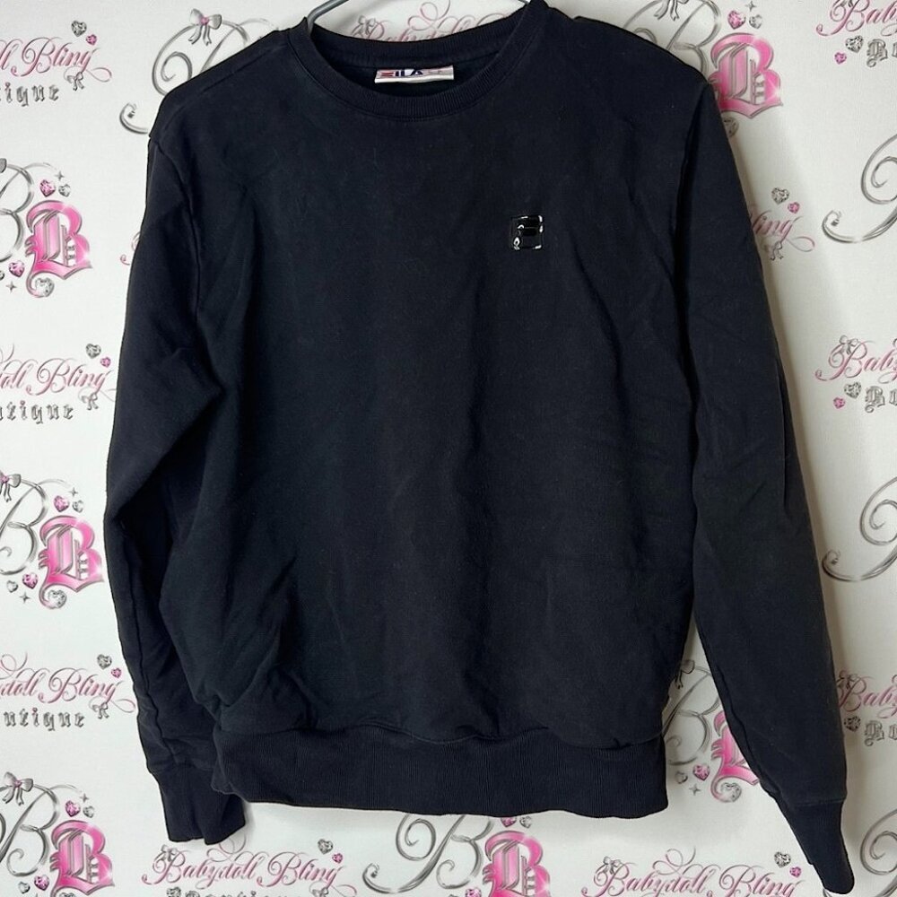 Fila sweater pull over warm cozy Black Crewneck Sweater